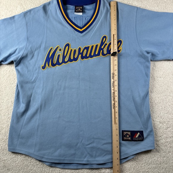 Majestic Cooperstown Collection Milwaukee Brewers Jersey Robin Yount (Size XXL) - Picture 4 of 10